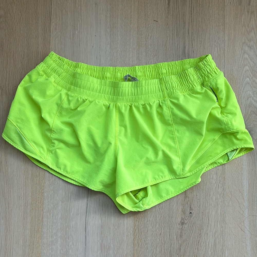 Lululemon Athletica Neon Green Athletic Shorts